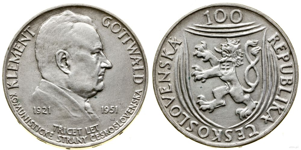 Czechosłowacja, 100 koron, 1951