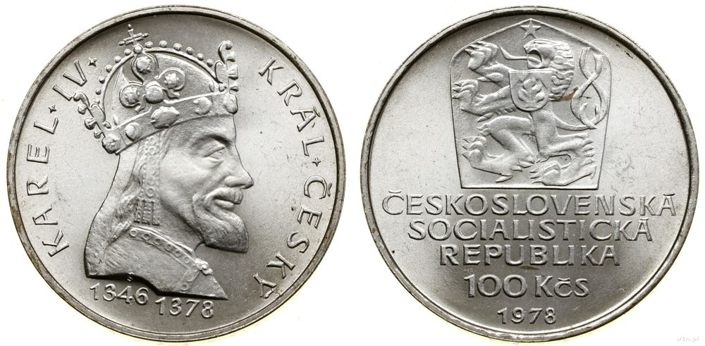 Czechosłowacja, 100 koron, 1978