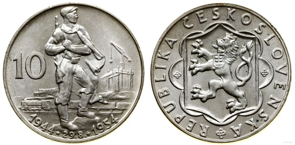 Czechosłowacja, 10 koron, 1954