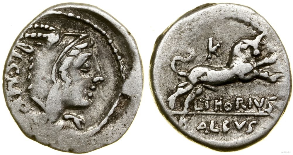 Republika Rzymska, denar, 105 pne