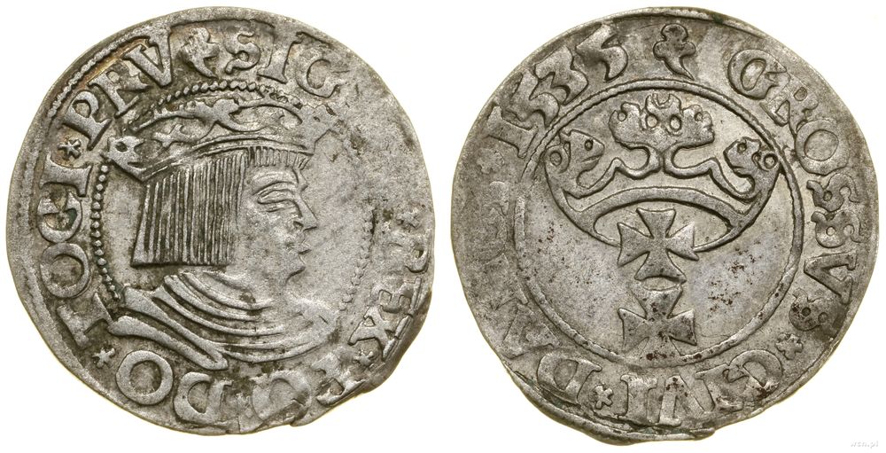 Polska, grosz, 1535