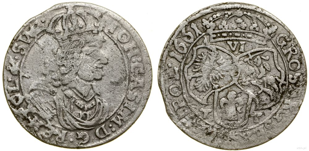 Polska, szóstak, 1661 TT