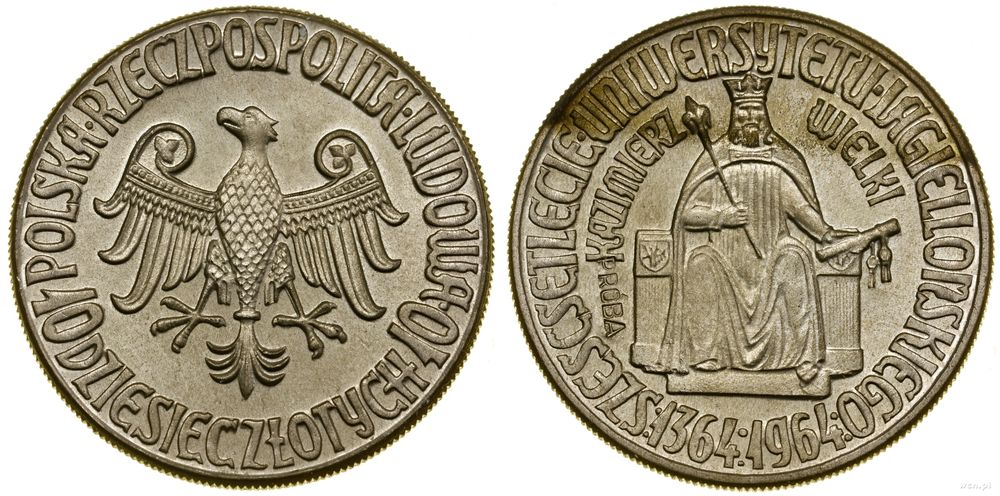 Polska, 10 złotych, 1964