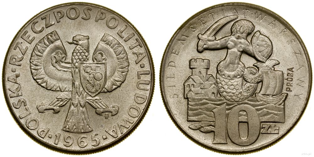 Polska, 10 złotych, 1965