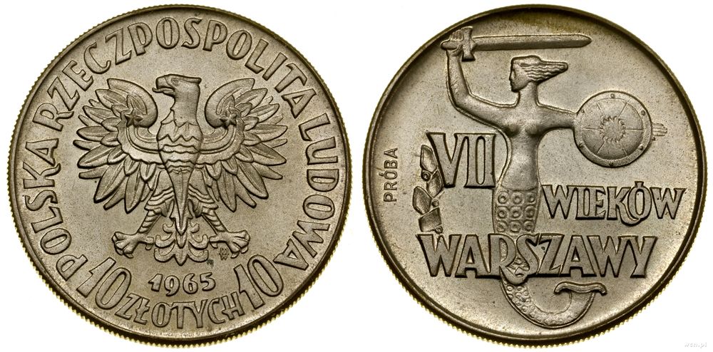 Polska, 10 złotych, 1965