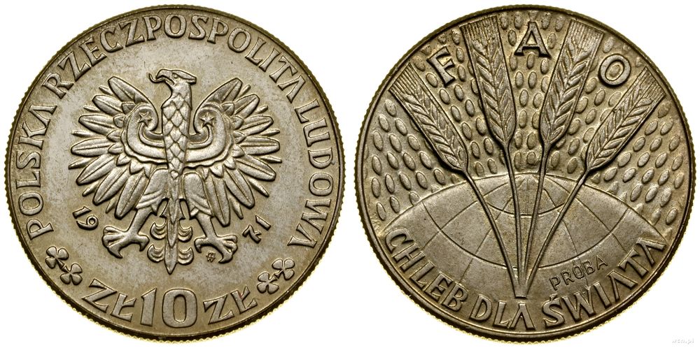 Polska, 10 złotych, 1971