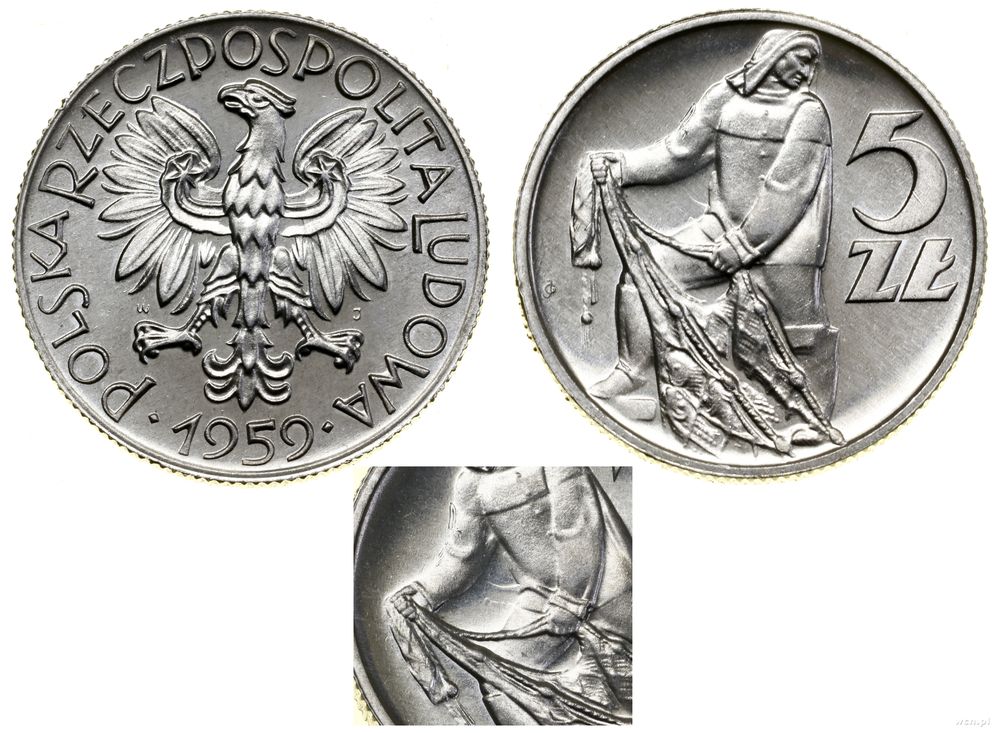 Polska, 5 złotych, 1959