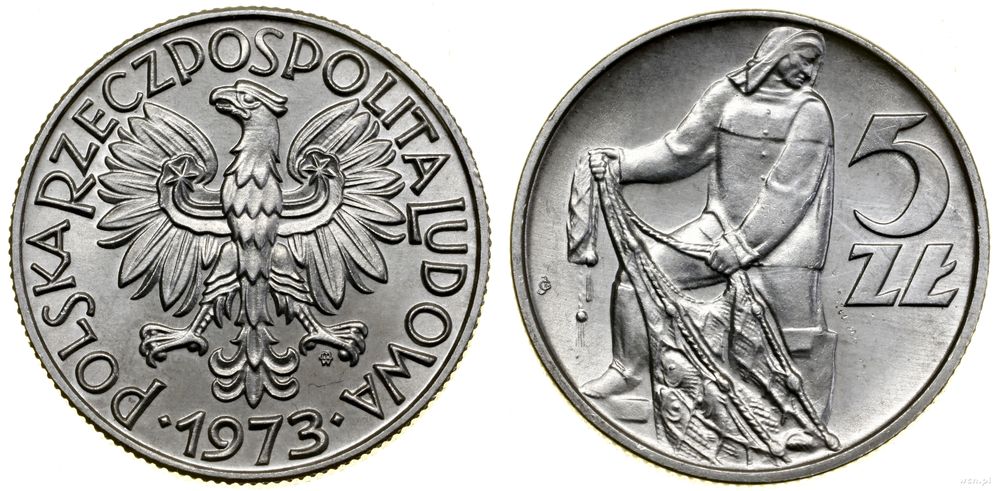 Polska, 5 złotych, 1973