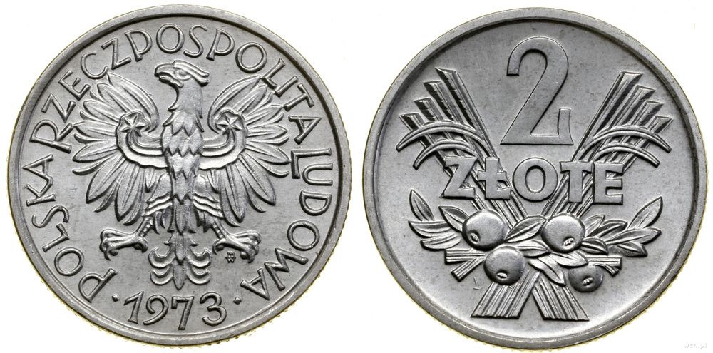 Polska, 2 złote, 1973