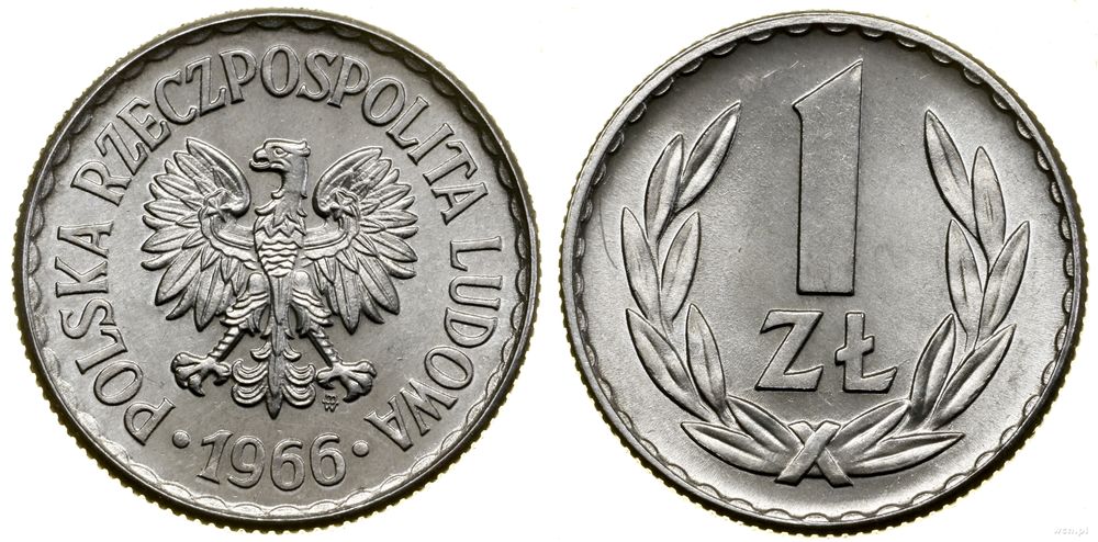 Polska, 1 złoty, 1966