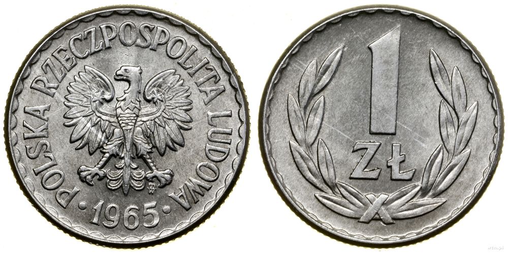 Polska, 1 złoty, 1965