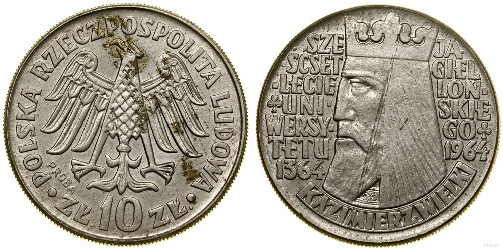 Polska, 10 złotych, 1964