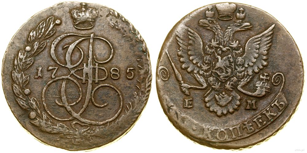 Rosja, 5 kopiejek, 1785 EM