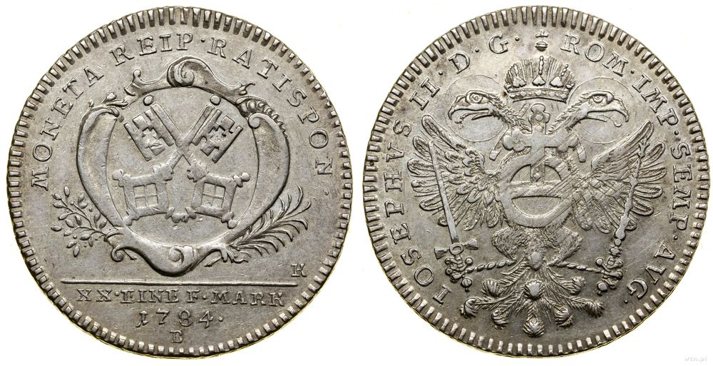 Niemcy, półtalar, 1784 B