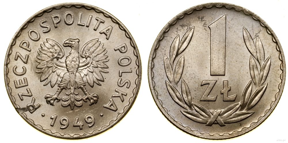 Polska, 1 złoty, 1949