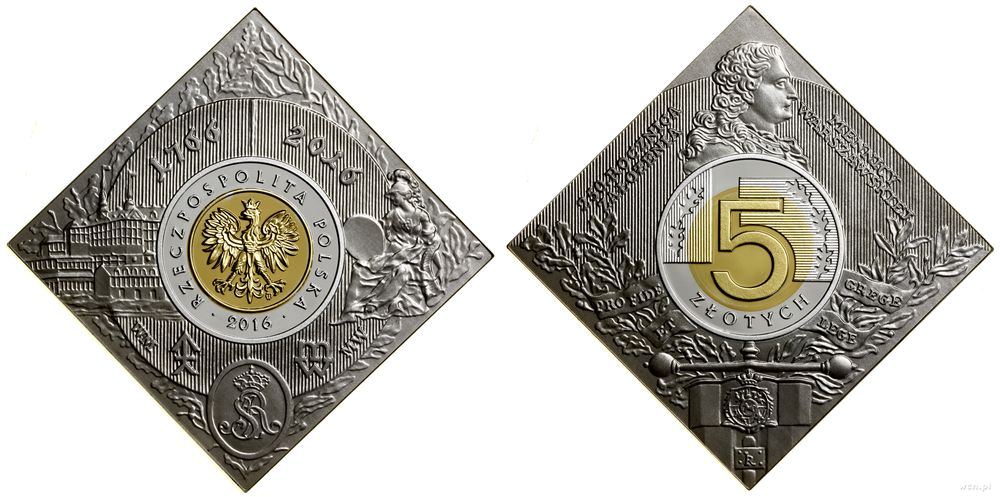 Polska, 5 złotych, 2016