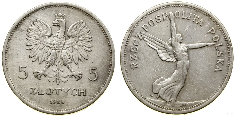 Polska, 5 złotych, 1928