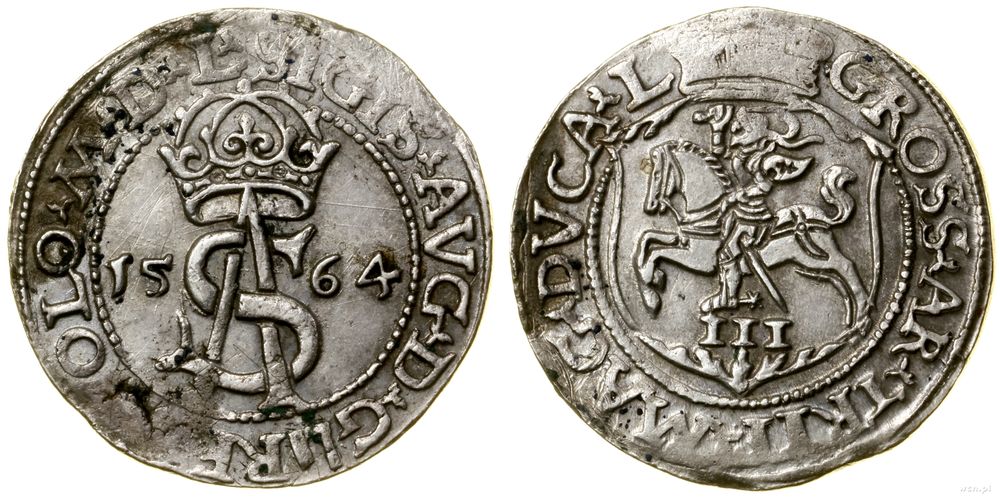 Polska, trojak, 1564