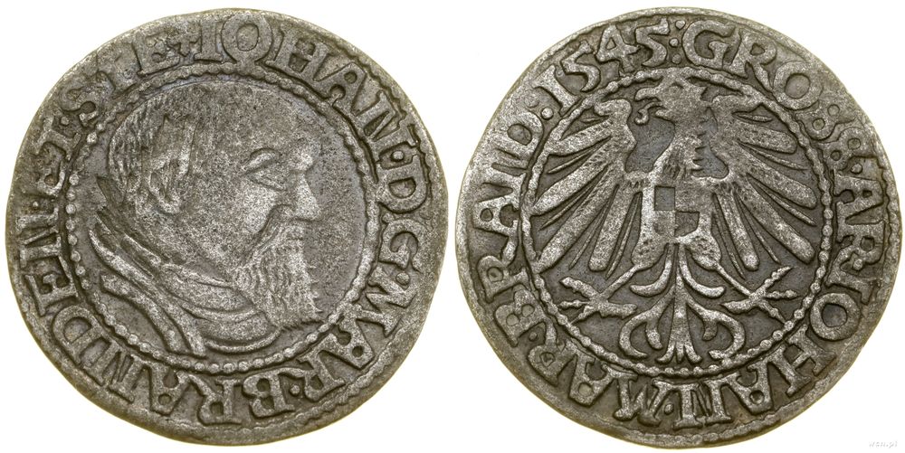 Śląsk, grosz, 1545