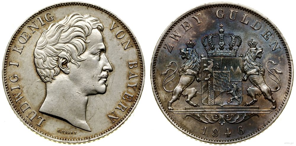 Niemcy, 2 guldeny (Doppelgulden), 1846
