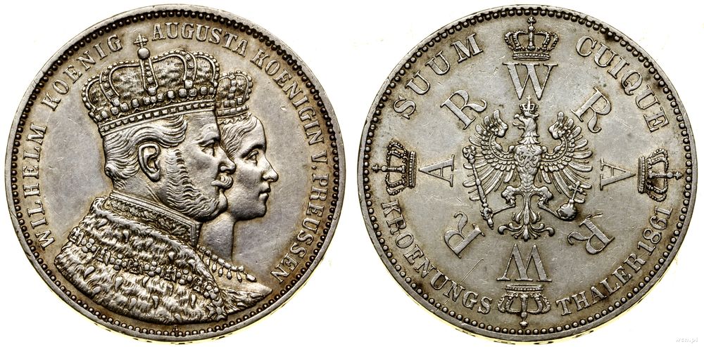 Niemcy, talar koronacyjny (Vereinstaler), 1861 A