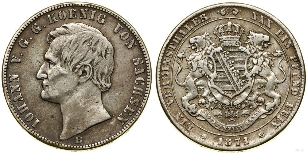 Niemcy, talar (Vereinstaler), 1871 B