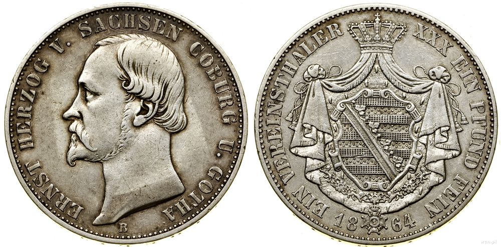 Niemcy, talar (Vereinstaler), 1864 B