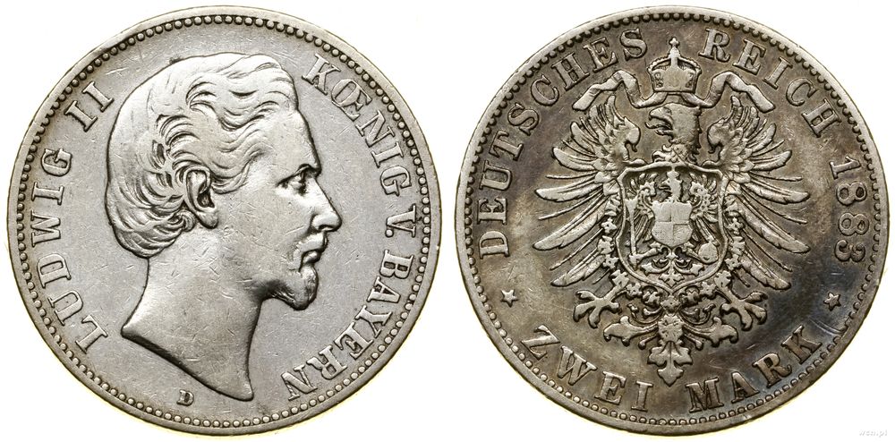 Niemcy, 2 marki, 1888 D