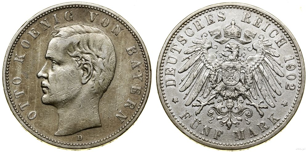 Niemcy, 5 marek, 1902 D