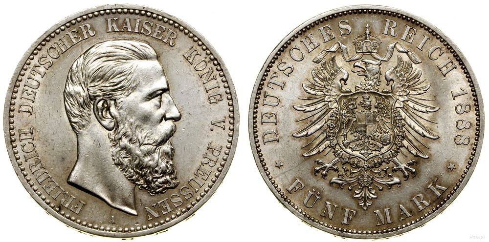 Niemcy, 5 marek, 1888 A
