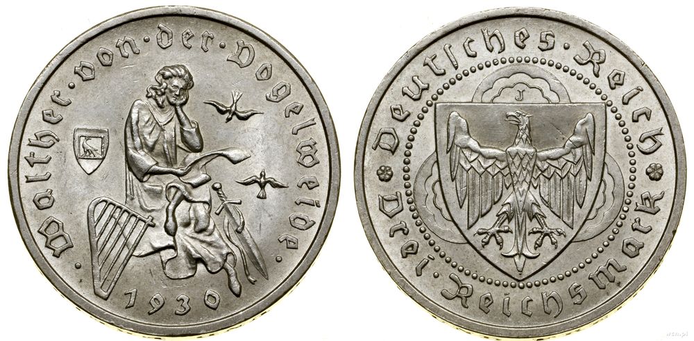 Niemcy, 3 marki, 1930 J