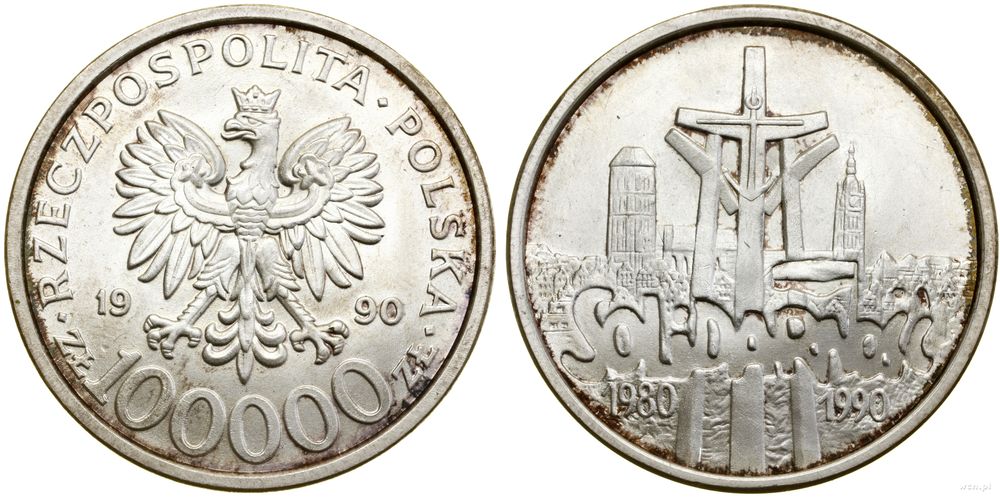 Polska, 100.000 złotych, 1990