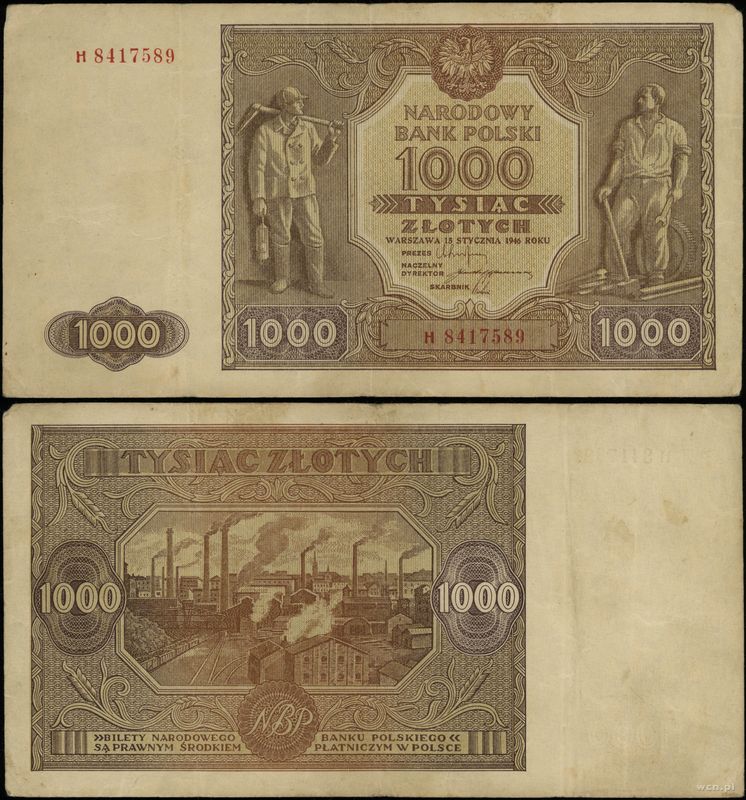 Polska, 1.000 złotych, 15.01.1946