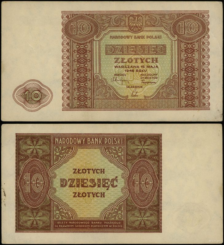 Polska, 10 złotych, 15.05.1946