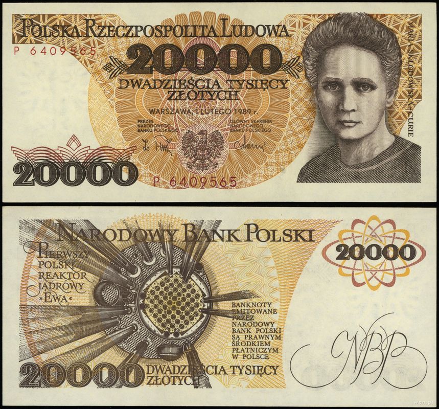 Polska, 20.000 złotych, 1.02.1989