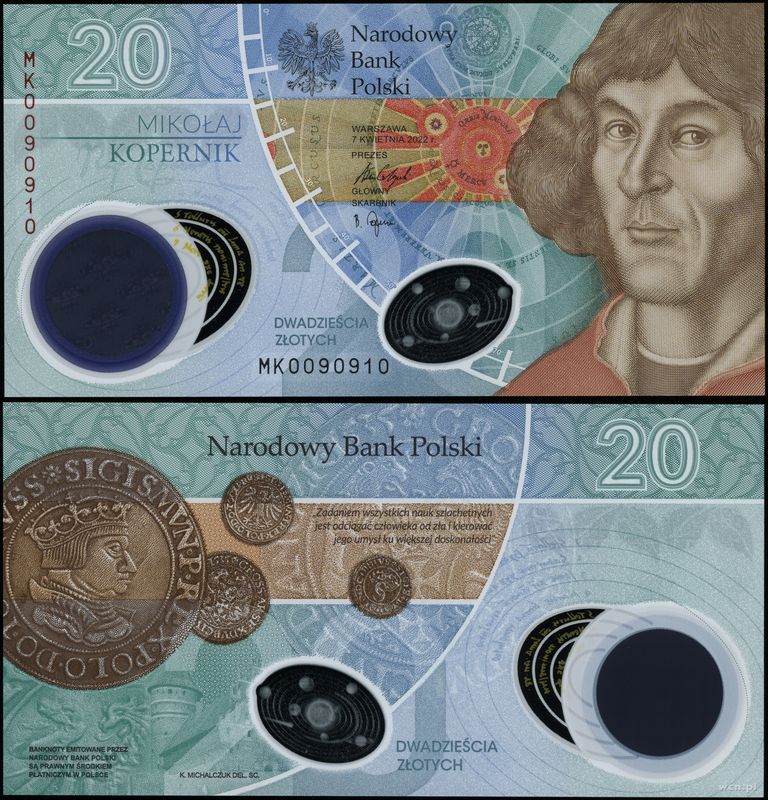 Polska, 20 złotych, 7.04.2022