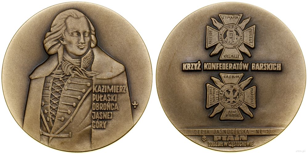Polska, medal z serii jasnogórskiej – Kazimierz Pułaski