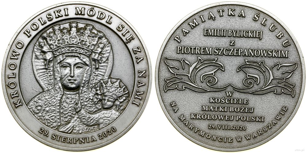 Polska, medal ślubny, 2020