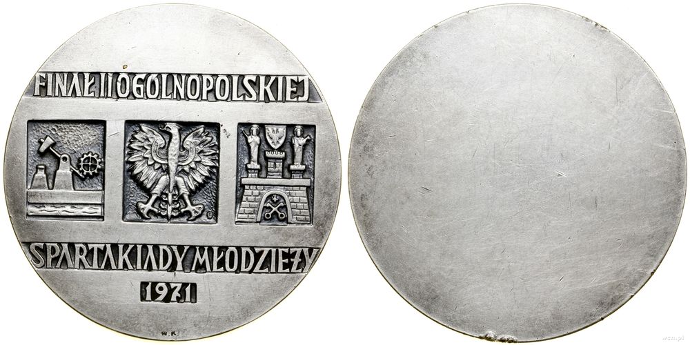 Polska, Finał II Ogólnopolskiej Spartakiady Młodzieży (medal jednostronny), 1971