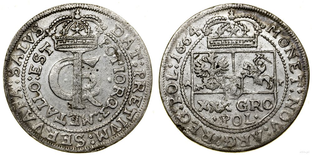 Polska, złotówka (tymf), 1664 AT