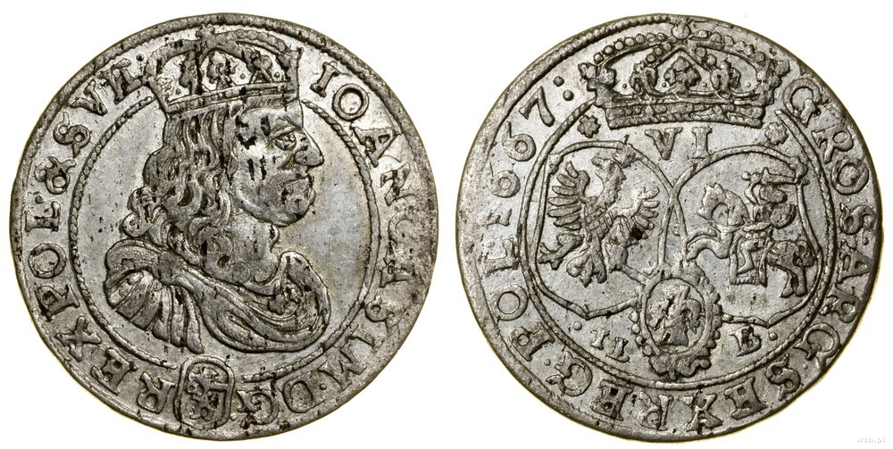 Polska, szóstak, 1667 TLB