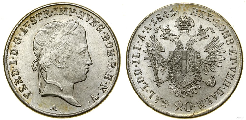 Austria, 20 krajcarów, 1841 A