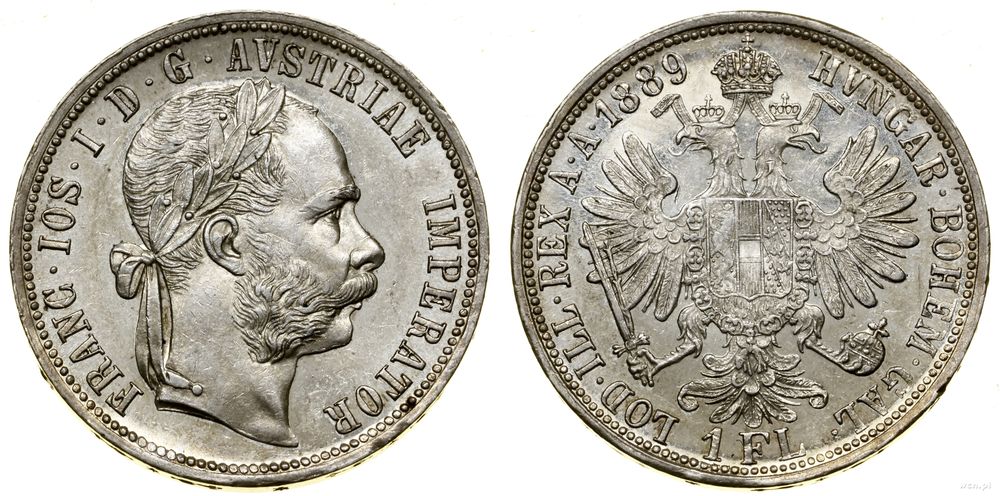 Austria, 1 floren, 1889