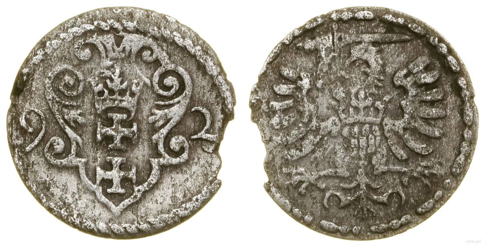 Polska, denar, 1592