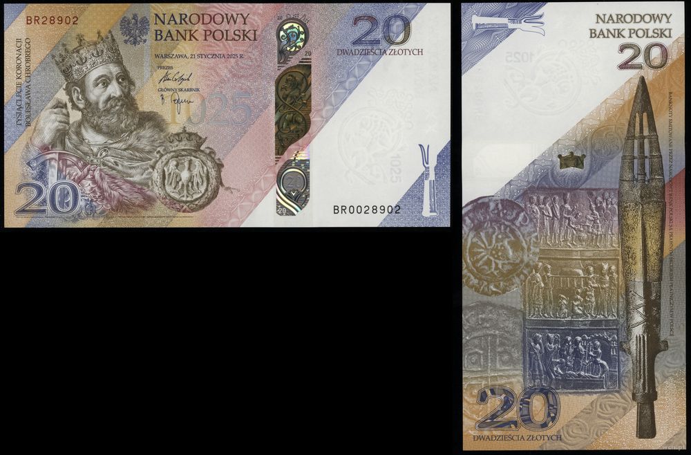 Polska, 20 złotych, 21.01.2025