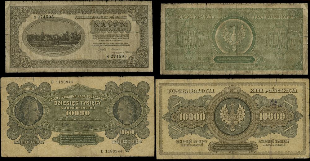 Polska, zestaw 2 banknotów, 1922–1923