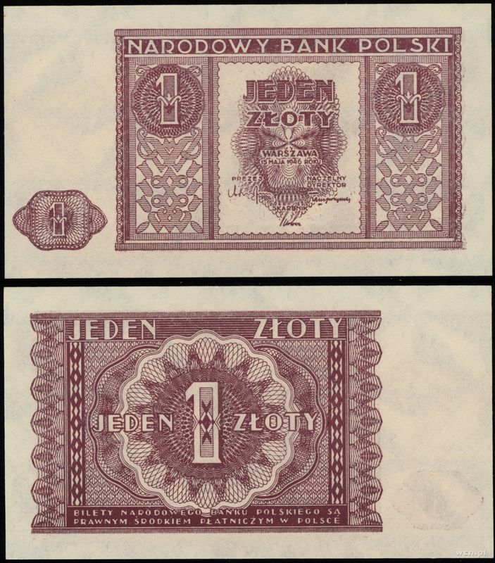 Polska, 1 złoty, 15.05.1946