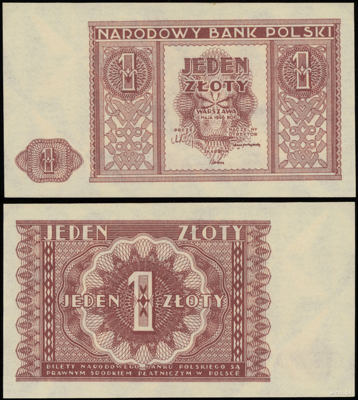 Polska, 1 złoty, 15.05.1946