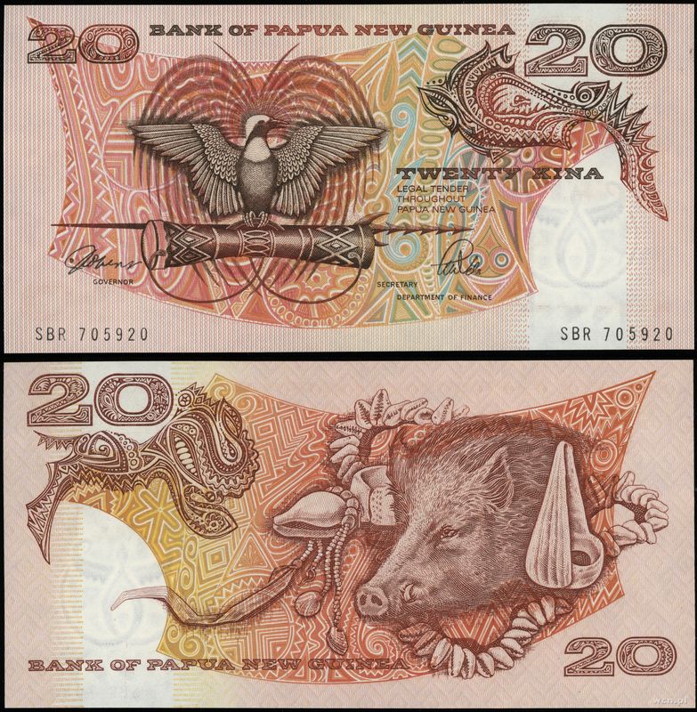 Papua Nowa Gwinea, 20 kina, bez daty