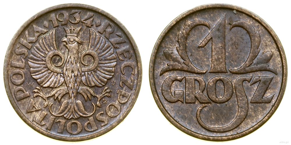 Polska, 1 grosz, 1934